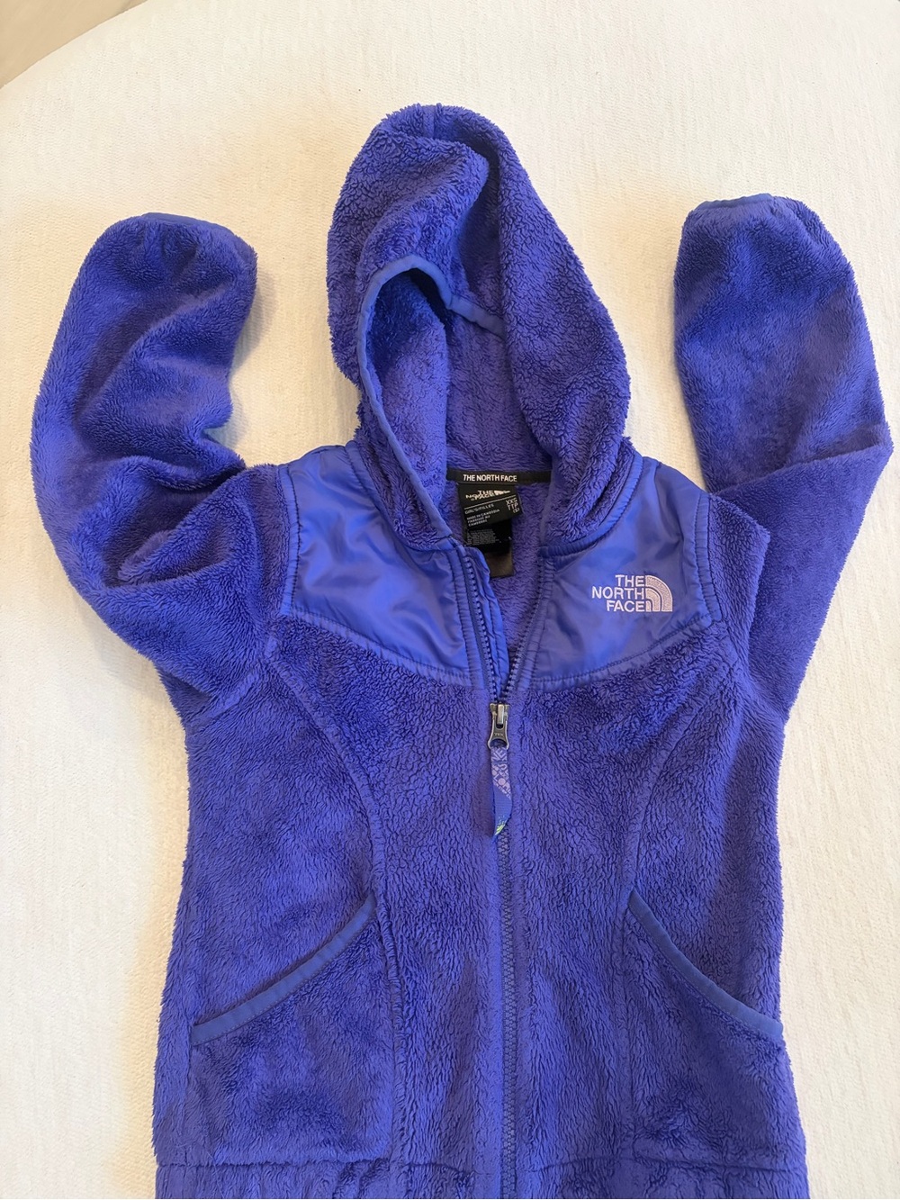 The North Face Kids Purple Hooded Fleece Jacket